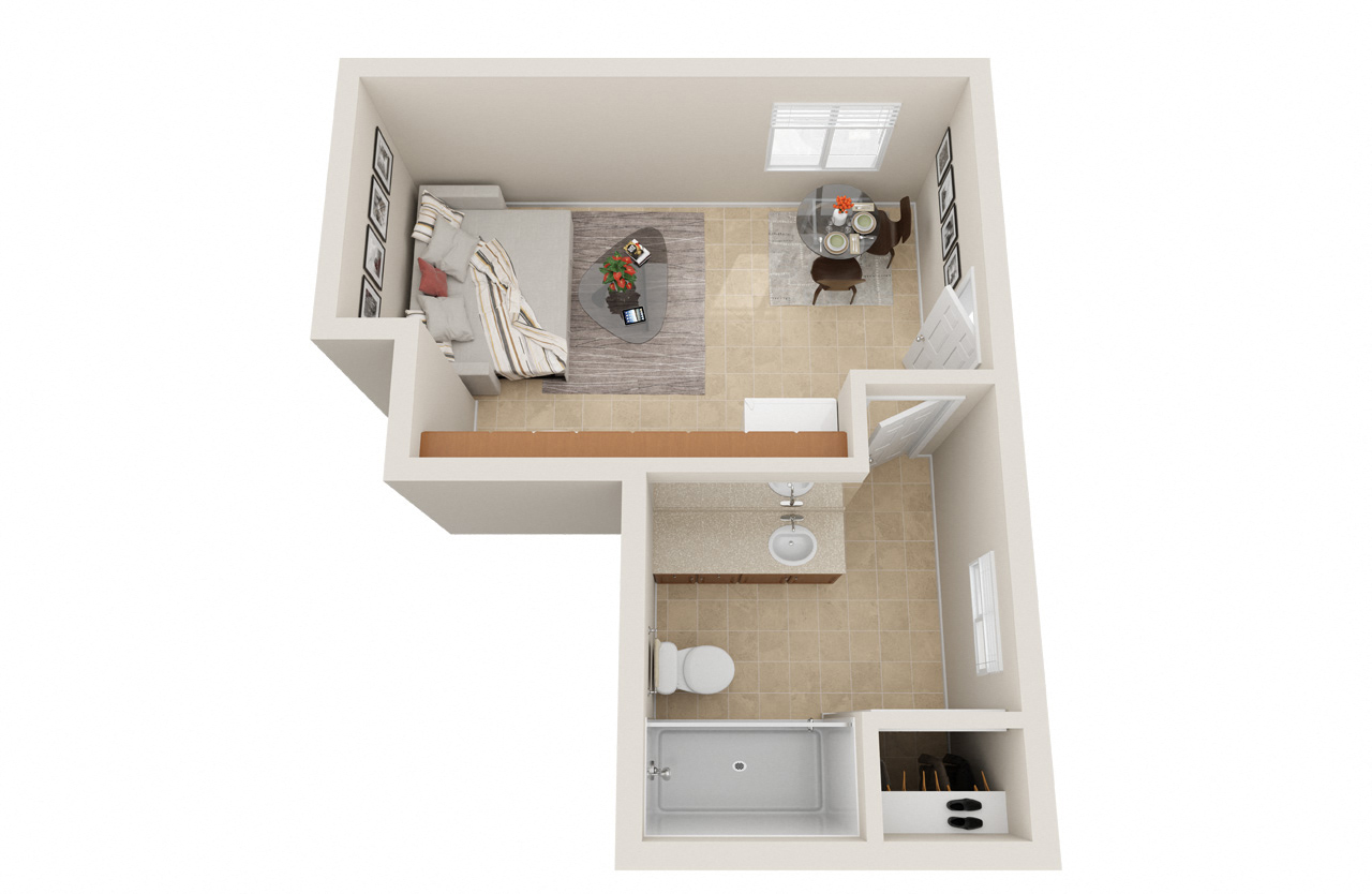 Floor plan for studio
